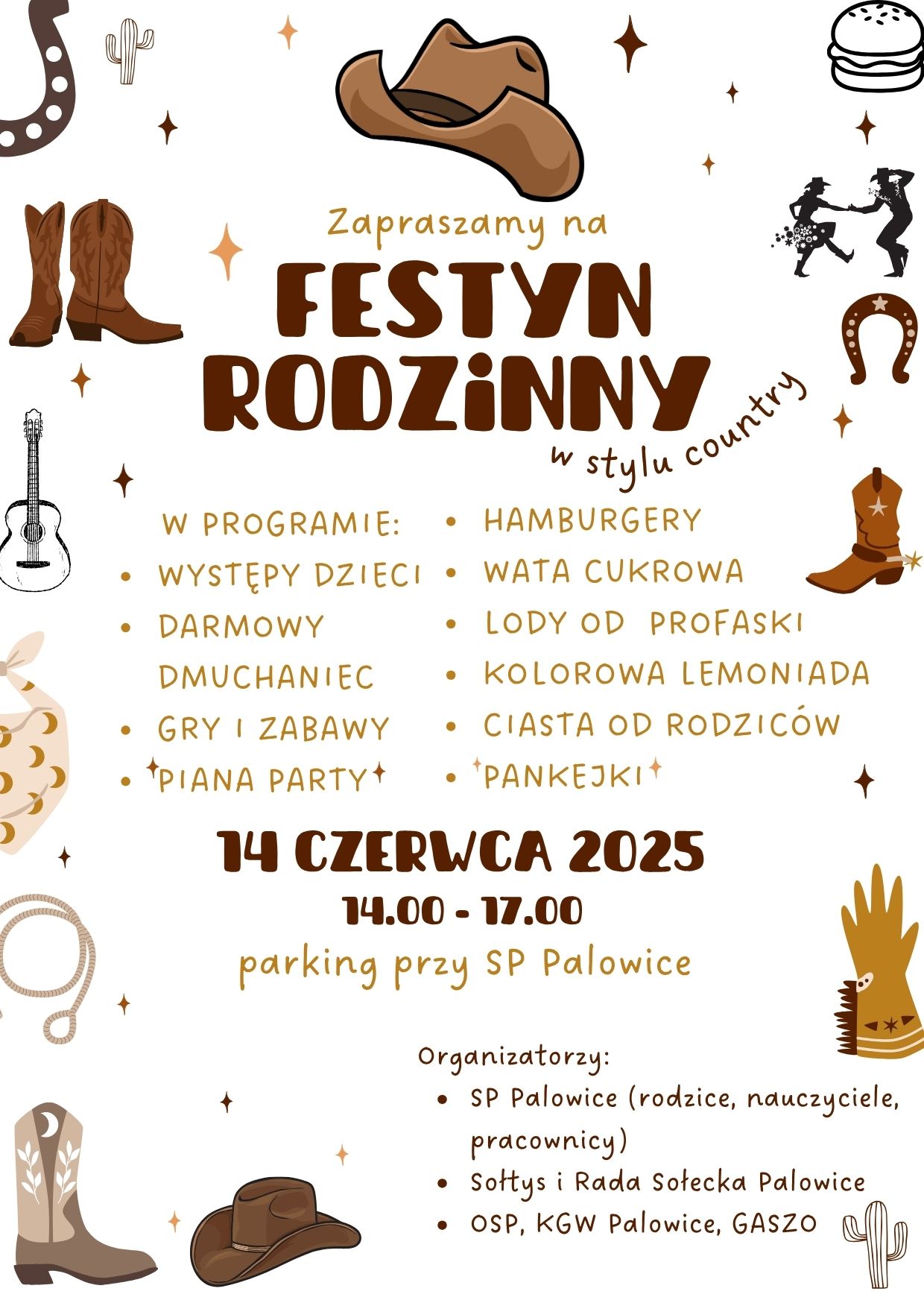 plakat informujący o festynie rodzinnym